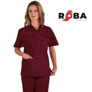Bordeaux V-necked blouse unisex 045403 picture#0