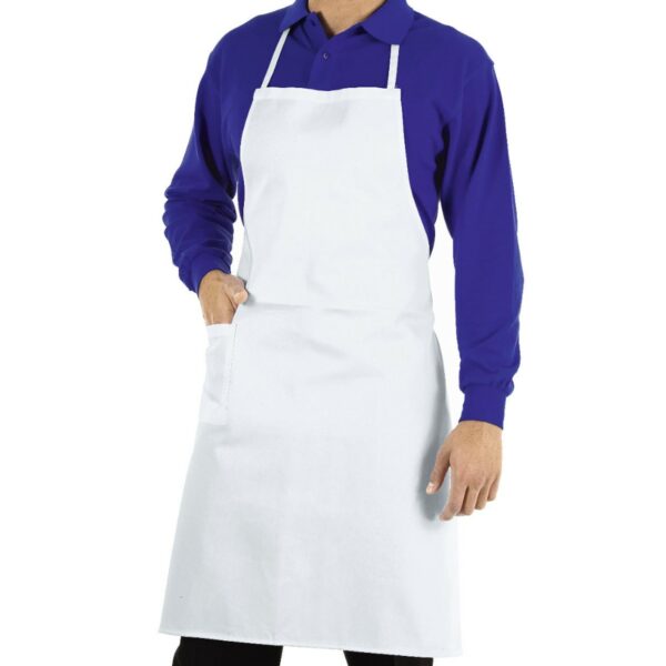 White Neck Apron with Pocket Isacco 087000E picture#0