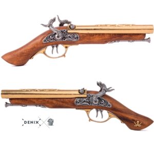 Double-barrel percussion pirate pistol, 18th. C. 5319 DENIX picture#0
