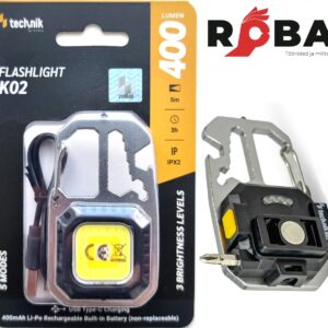 Technik Flashlight K02 (built-in battery 400mAh) COB LED + USB-C (400 lumen) 74566430 picture#0