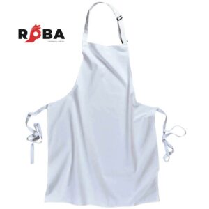 S840 - Cotton Bib Apron White S840 picture#1