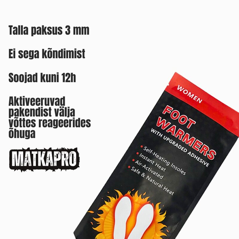 Self-heating insoles Matkapro M-100F disposable M-100F picture#2 Self-heating insoles Matkapro M-100F disposable M-100F picture#2