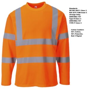 Long sleeved T-Shirt S278 - Hi-Vis Cotton Comfort, Orange S278 picture#1