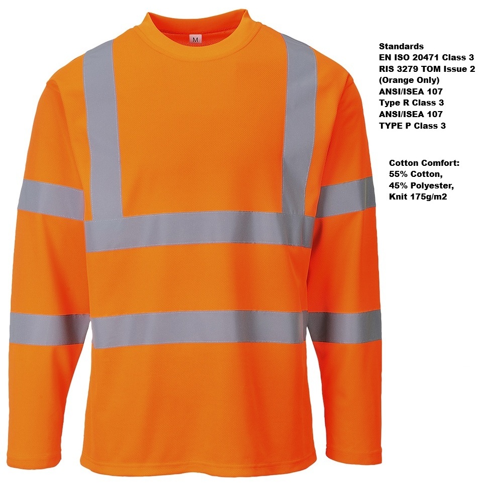 Long sleeved T-Shirt S278 - Hi-Vis Cotton Comfort, Orange S278 picture#1 Long sleeved T-Shirt S278 - Hi-Vis Cotton Comfort, Orange S278 picture#1